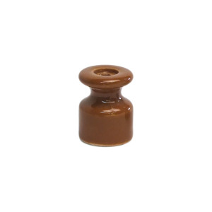 Кабельный изолятор керамика, 19х24 мм, цв. какао, EDISEL ИККак1924