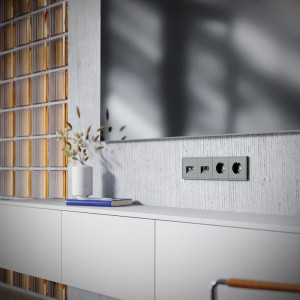 Розетка телев+комп. TV+RJ45 кат. 6, Титан, S70 Voltum VLS060706