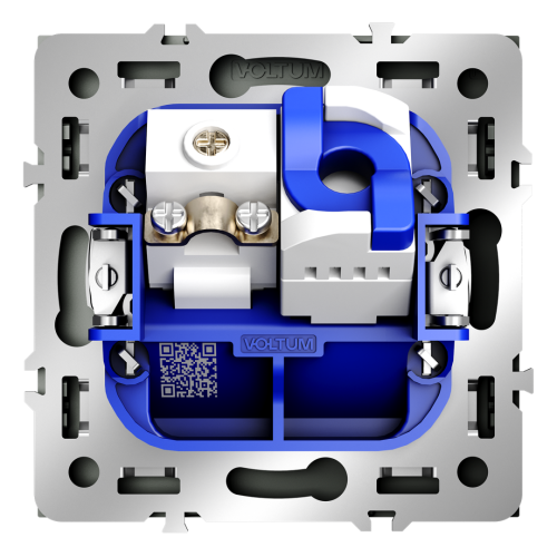 Розетка телев+комп. TV+RJ45 кат. 6, Титан, S70 Voltum VLS060706