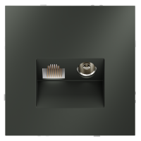 Розетка телев+комп. TV+RJ45 кат. 6, Титан, S70 Voltum VLS060706