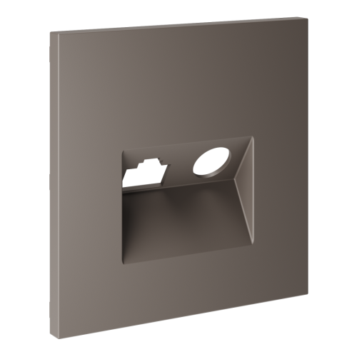 Лицевая панель для розетки телев+комп TV+RJ45 Cat. 6, Капучино, S70 Voltum VLS002714