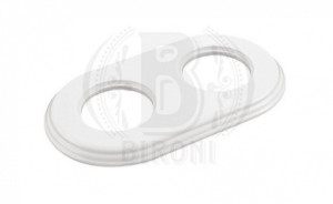 Рамка 2 местная керамика, цв. белый Bironi BF2-620-01