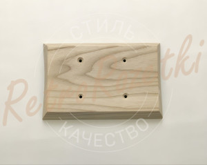 Накладка 2 местная деревянная 173x105 на бревно, Clever Wood