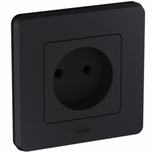 Розетка без З/К, антрацит, INSPIRIA Legrand 673713