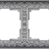 Рамка 2 местная металл, Матовый хром, Antik Werkel W0021522
