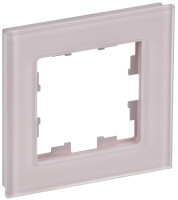 Рамка 1 местная, стекло, Розовый матовый, Brite IEK BR-M12-G-31-K14