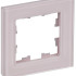 Рамка 1 местная, стекло, Розовый матовый, Brite IEK BR-M12-G-31-K14