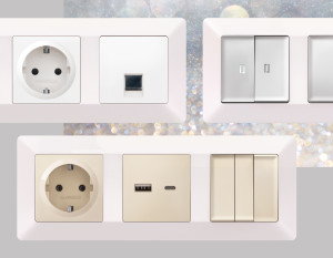 Рамка 2 местная пластик, Жемчуг, ALFA Line Ambrella Volt AF110202