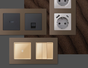 Рамка 2 местная пластик, Темная бронза матовый, ALFA Techno Ambrella Volt AF220632