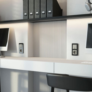 Выключатель 2 кл., Hammer дымчатый, Werkel W1220004