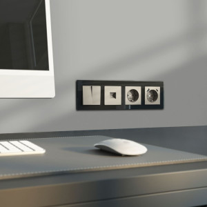 Выключатель 2 кл., Hammer дымчатый, Werkel W1220004