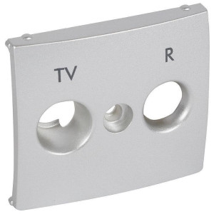 Лицевая панель розетки телевизионной TV-R, алюминий, Valena Classic Legrand 770142