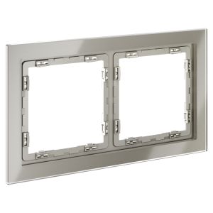 Рамка 2 местная, стекло, Шелк, Voltum S70 VLS110204