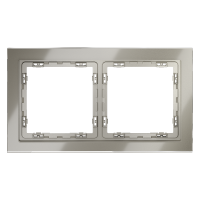 Рамка 2 местная, стекло, Шелк, Voltum S70 VLS110204