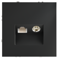 Розетка телев+комп. TV+RJ45 кат. 6, Графит, S70 Voltum VLS060707