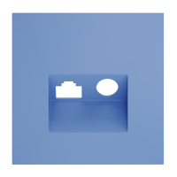 Лицевая панель для розетки телев+комп TV+RJ45 Cat. 6, Деним, S70 Voltum VLS002715