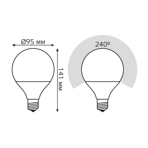 Лампа светодиодная Gauss E27 16W 3000K матовая 105102116