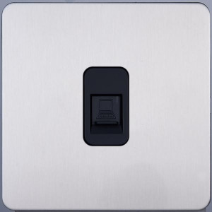 Розетка компьютерная RJ45 (внутренний монт.), Никель, Merida Salvador SBAN55B5A13 Розетка компьютерная RJ45 (внутренний монт.), Никель, Merida Salvador SBAN55B5A13