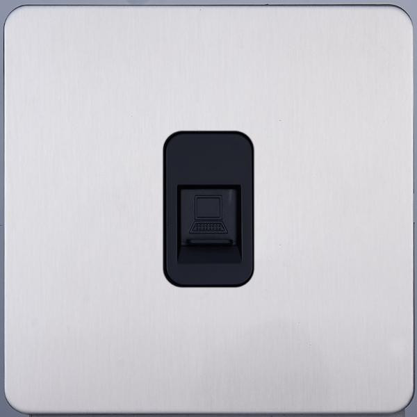 Розетка компьютерная RJ45 (внутренний монт.), Никель, Merida Salvador SBAN55B5A13 Розетка компьютерная RJ45 (внутренний монт.), Никель, Merida Salvador SBAN55B5A13