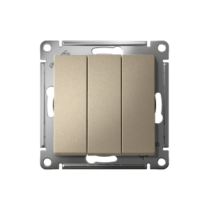 Выключатель 3 кл., Шампань, AtlasDesign SE ATN000531