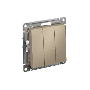 Выключатель 3 кл., Шампань, AtlasDesign SE ATN000531
