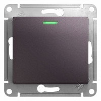 Выключатель 1 кл. с подсветкой проходной, баклажанный, Glossa SE GSL001163