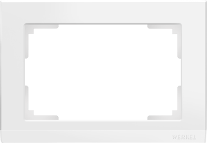 Рамка для двойной розетки пластик, Белый, Stark Werkel W0081801