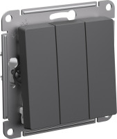 Выключатель 3 кл., Базальт, AtlasDesign SE ATN001431