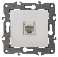 Розетка компьютерная RJ45 Cat. 5e, Белый, Эра Elegance 14-3107-01