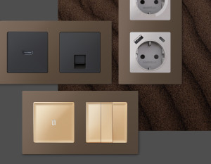 Рамка 3 местная пластик, Темная бронза матовый, ALFA Techno Ambrella Volt AF220633