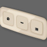 Лицевая панель розетки комп. с шторками RJ45 Cat. 6, Бежевый матовый, OMEGA Quant Ambrella Volt OP3320