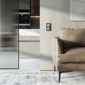 Выключатель 2 кл. с подсветкой, Hammer дымчатый, Werkel W1220104