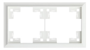 Рамка 2 местная, Белый сатин, Classic Rikett 35920 MW