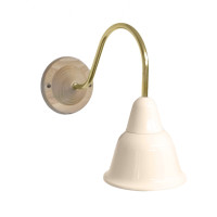 Бра рожковый Campana. Песочного золота керамический плафон в сочетание с золотом, BS1-21-0404/31/10