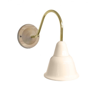 Бра рожковый Campana. Песочного золота керамический плафон в сочетание с золотом, BS1-21-0404/31/10