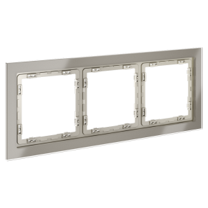 Рамка 3 местная, стекло, Шелк, Voltum S70 VLS110304