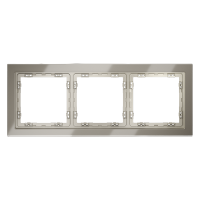 Рамка 3 местная, стекло, Шелк, Voltum S70 VLS110304