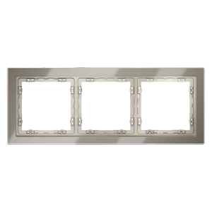 Рамка 3 местная, стекло, Шелк, Voltum S70 VLS110304