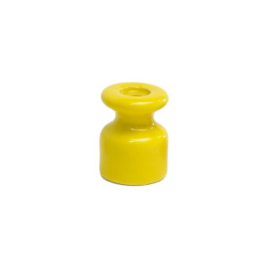 Кабельный изолятор керамика, 19х24 мм, цв. жёлтый, EDISEL ИКЖ1924