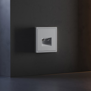 Лицевая панель для розетки телев+комп TV+RJ45 Cat. 6, Серый, S70 Voltum VLS002716