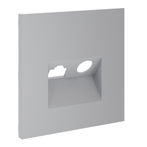 Лицевая панель для розетки телев+комп TV+RJ45 Cat. 6, Серый, S70 Voltum VLS002716