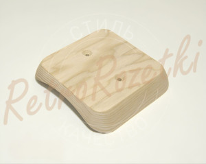 Накладка 1 местная деревянная 100x105 на бревно, Clever Wood