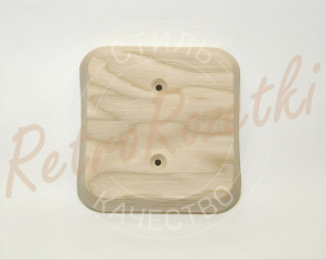 Накладка 1 местная деревянная 100x105 на бревно, Clever Wood