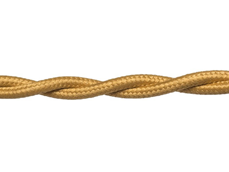 Ретро кабель витой 3x1,5 Золотой, Retrika RP-31503 (1 метр)