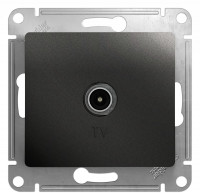 Розетка телевизионная TV проходная, Антрацит, Glossa SE GSL000792