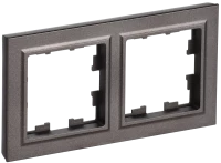 Рамка 2 местная, Темная бронза, Brite IEK BR-M22-K45