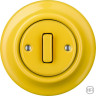 Выключатель кнопочный 1 кл. проходной, ярко-желтый глянцевый, Katy Paty NILUGSl6 