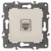 Розетка компьютерная RJ45 Cat. 5e, Слоновая кость, Эра Elegance 14-3107-02