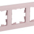 Рамка 3 местная, стекло, Розовый матовый, Brite IEK BR-M32-G-31-K14