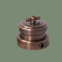 Выключатель медный 1 кл. проходной (2 положения), темная медь, Romatti R143-6-12